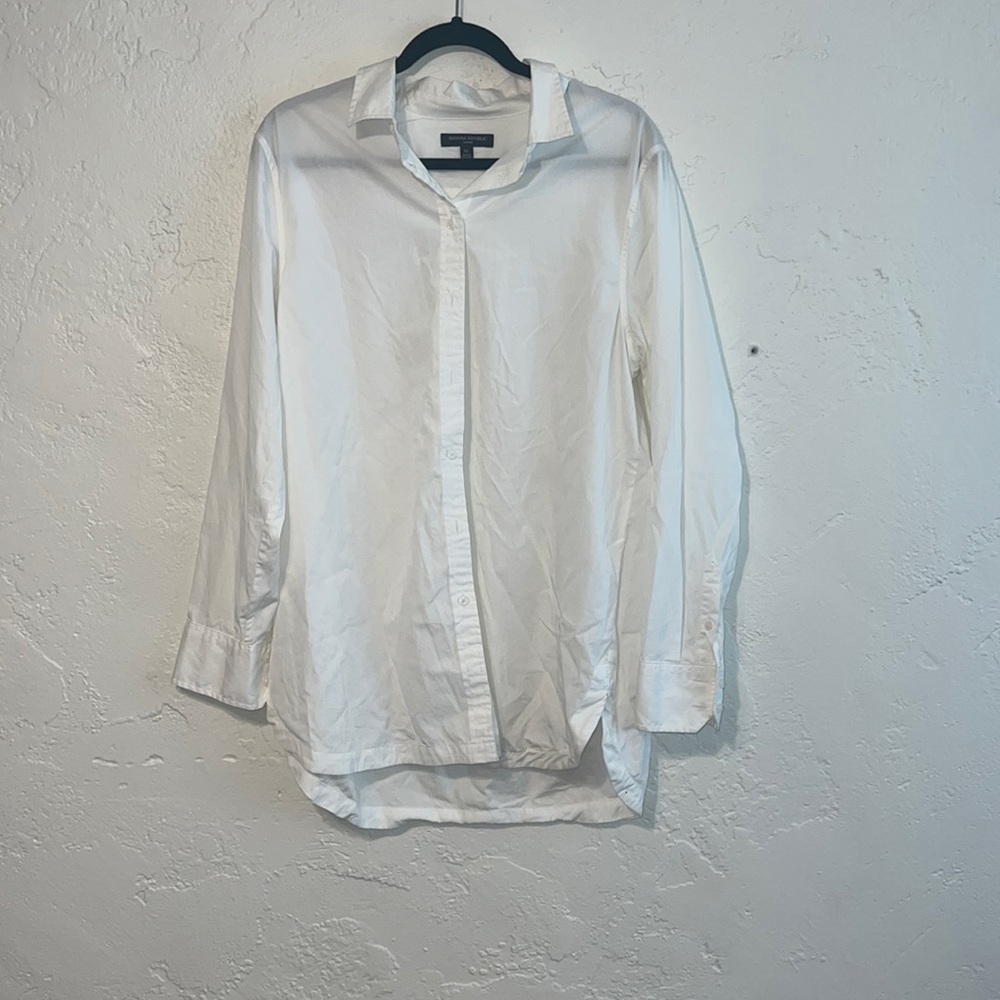 Banana republic white oversized button down